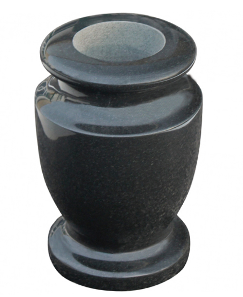 Vaso torneado granito preto